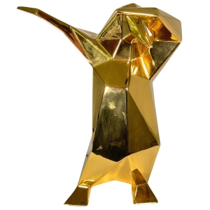 Bosa Skulptur "Dab Pinguin" Metall Glänzend von Vittorio Gennari