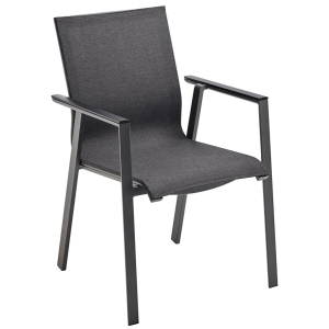 Solpuri Soul Stapelsessel mit Alu-Armlehne in schwarz - Ausstellungsstück