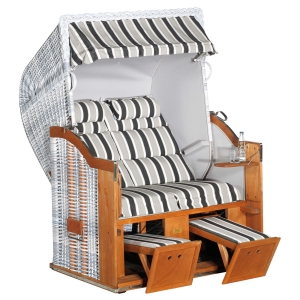 Sonnenpartner Gartenstrandkorb "Classic" 2-Sitzer, filo tomba, Halbliegemodell