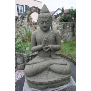 Indischer Buddha aus Naturstein, sitzend 120cm