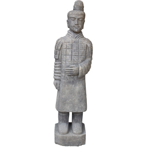 Steinskulptur "Chinesischer Krieger", 175cm