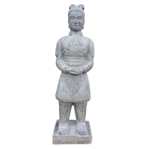 Steinskulptur "Chinesischer Krieger", 200cm