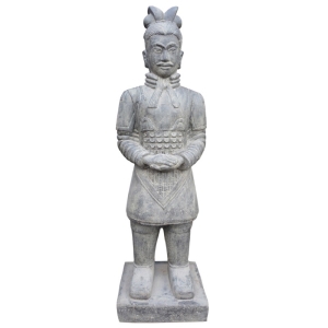 Steinskulptur "Chinesischer Krieger", 150cm