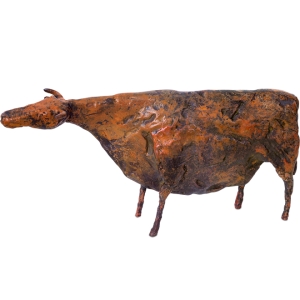 Edition Strassacker Bronzeskulptur "Kuh" von Hermann Schwahn - limitiert auf 12 Stück