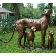 bronze_skulptur gepard mit jungen