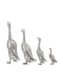 Bronzeskulptur "Entenfamilie" Silber
