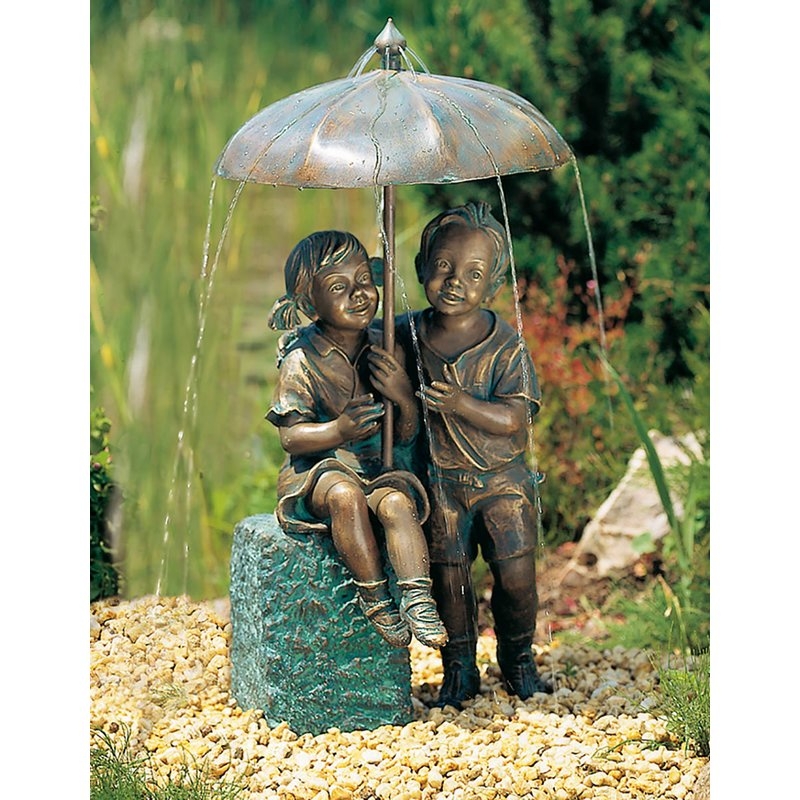 88476-Regenschirm-Kapriolen mit Bronzesockel 