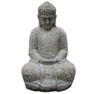 Japanischer Buddha aus Naturstein, sitzend 120cm