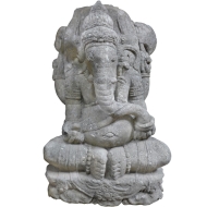 Sitzender Ganesha aus Naturstein, 100cm