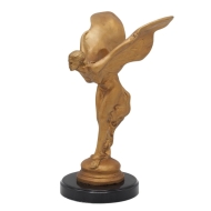Bronzeskulptur "Emily - Spirit of Ecstasy, bronze" auf Marmorsockel