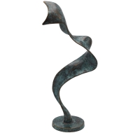 Bronzeskulptur "Band im Wind" - abstrakt