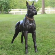 Bronzeskulptur "Deutscher Boxer - Hund"