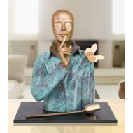 Beispielansicht der Bronzeskulptur "Stille"