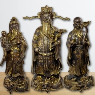 Beispielansicht der Bronzeskulpturen "Fu, Lu und Shou"