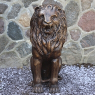 Bronzeskulptur "Sitzender Löwe" - Portallöwe