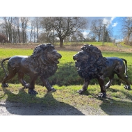 Bronzeskulptur "Zwei Portal-Löwen"