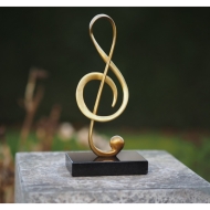 Bronzeskulptur "Notenschlüssel"
