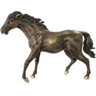Bronzeskulptur "Trabendes Pferd"