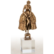 Frontansicht der Bronzeskulptur "Brautbalance"