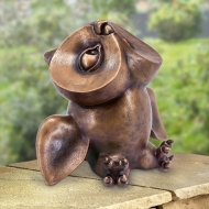 Bronzeskulptur Eulenkind von Strassacker