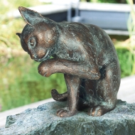 Edition Strassacker Bronzeskulptur "Katze"