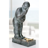 Beispielansicht der Bronzeskulptur "Malheur"