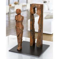 Beispielansicht der Bronzeskulptur "Kubus, Weiblich"