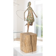 Beispielansicht der Bronzeskulptur "Seilspringerin"