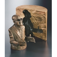 Beispielansicht der Bronzeskulptur "Der Schwätzer"