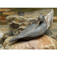 Edition Strassacker Bronzeskulptur "Wasserläufer, putzend"