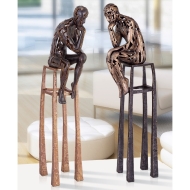 Edition Strassacker Bronzeskulptur "Die Denker im Set" von Michael Trpák - limitiert auf 19 Stück