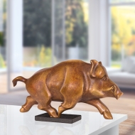künstler bronze schwein
