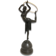 Frontansicht der Bronzefigur "Orientalische Tänzerin"