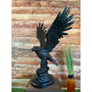 Bronzeskulptur "Adler auf Vorsprung"