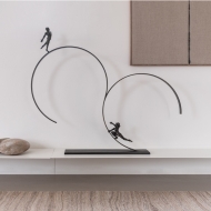 Bronzeskulptur "Continuity" von Jacques Vanroose