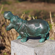 Bronzeskulptur "Kleines Nilpferd"