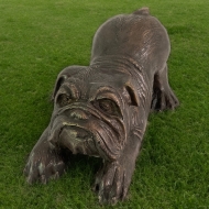 Bronzeskulptur "Hund - Englische Bulldogge"