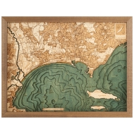 Cutting Brothers 3D-Holz-Wandkarte "Cannes" - Größe L