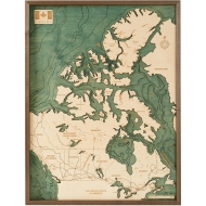 Cutting Brothers 3D-Holz-Wandkarte "Kanada"