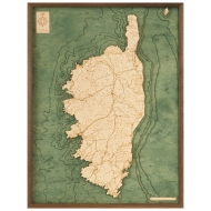 Cutting Brothers 3D-Holz-Wandkarte "Korsika" - Größe L