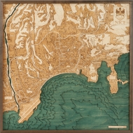 Cutting Brothers 3D-Holz-Wandkarte "Nizza"