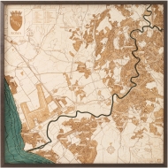 Cutting Brothers 3D-Holz-Wandkarte "Rom" - Größe L