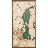 Cutting Brothers 3D-Holz-Wandkarte "Schweriner See"