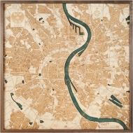 Cutting Brothers 3D-Holz-Wandkarte "Köln" - Größe L