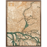 Cutting Brothers 3D-Holzkarte "Hamburg" - Größe L