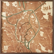 Cutting Brothers 3D-Holz-Wandkarte "Brügge" - Größe L