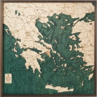 Cutting Brothers 3D-Holzkarte "Griechenland"