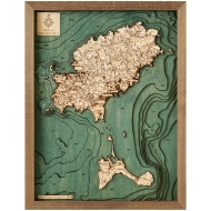 Cutting Brothers 3D-Holz-Wandkarte "Ibiza / Formentera" - Größe S