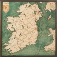 Cutting Brothers 3D-Holz-Wandkarte "Irland" - Größe L