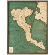 Cutting Brothers 3D-Holz-Wandkarte "Korfu" - Größe L